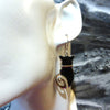 Earring Black Onyx Cat | 925 Sterling Silver | Authentic Stones | Crystal Heart Melbourne Australia since 1986