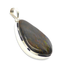 Load image into Gallery viewer, Ammolite Pendant Large Freeform Cab | 925 Sterling Silver | Opalised Fossil Ammonite | Canadian Gemstone | Crystal Heart Melbourne Australia since 1986