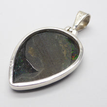 Load image into Gallery viewer, Teardrop Cabochon of Matrix Opal | Green Blue Purple Fire | 925 Sterling Silver | Crystal Heart Melbourne Australia since 1986