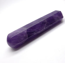 Load image into Gallery viewer, Amethyst Healing Wand | Genuine Stone | Single Point, Rounded end | Energy or physical healing Tool | Crystal Heart Melbourne Australia since 1986