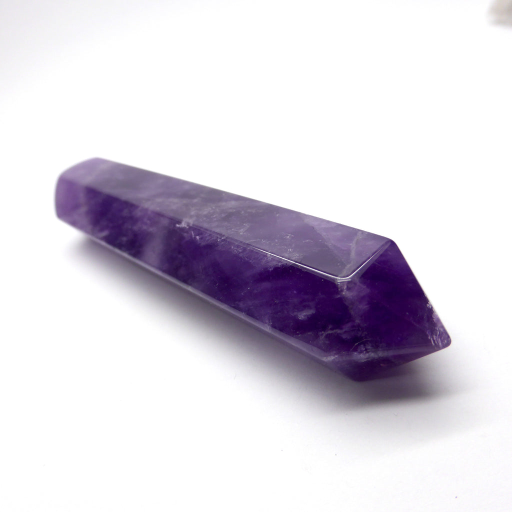 Amethyst Healing Wand | Genuine Stone | Single Point, Rounded end | Energy or physical healing Tool | Crystal Heart Melbourne Australia since 1986