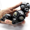 Skull Black ET Obsidian with Moonstone Eyes