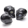 Skull Black ET Obsidian with Moonstone Eyes