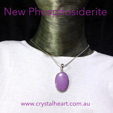 Load image into Gallery viewer, Phosphosiderite Pendant | Oval Cabochon | 925 Sterling Silver | Iron Phosphate | Higher Heart &amp; 3rd Eye centre | Crystal Heart Melbourne Australia since 1986