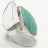 Amazonite Ring Teardrop Cabochon | 925 Sterling Silver | Virgo Stone | Blue Green Feldspar | Crystal Heart Melbourne Australia since 1986