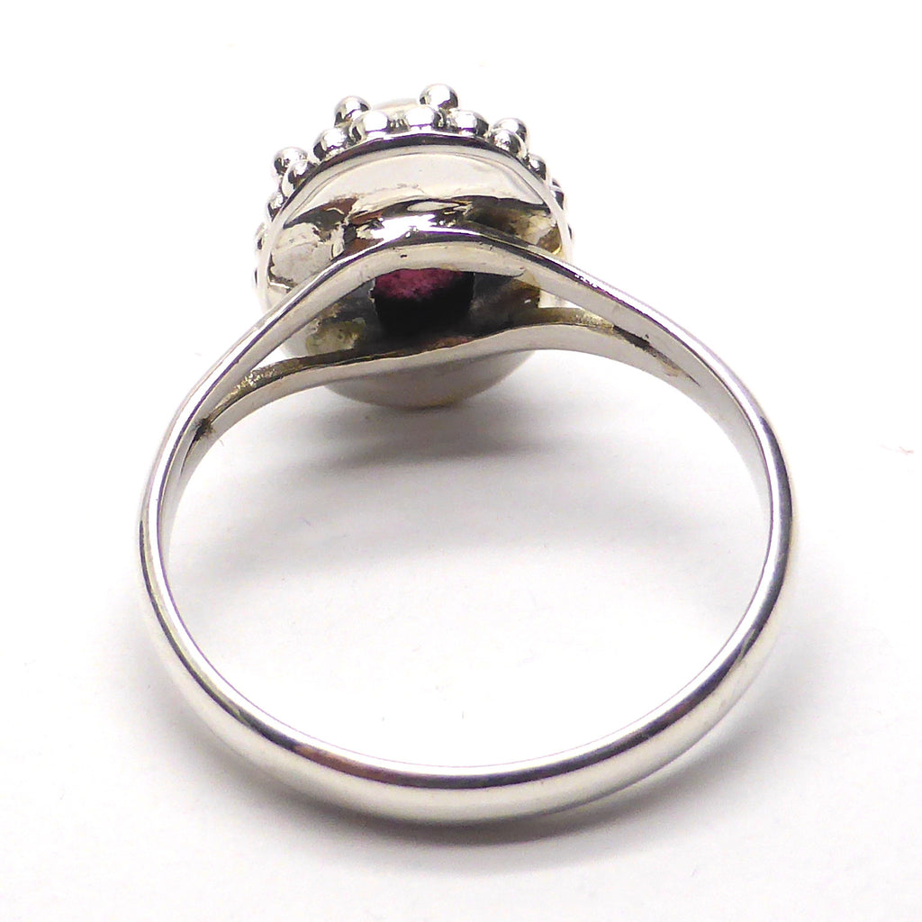 Garnet Ring | Oval Cabochon | Detailed 925 Sterling Silver | Smaller ring | Size 5,6,7,8,9,10 | Crystal Heart Melbourne Australia since 1986