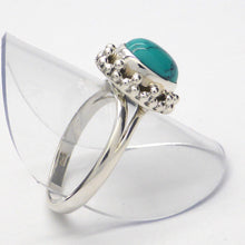 Load image into Gallery viewer, Turquoise Ring ( reconstituted |  | Oval Cabochon | Detailed 925 Sterling Silver | Smaller Style | Size 5,6,7,8,9,10 | Crystal Heart Melbourne Australia since 1986