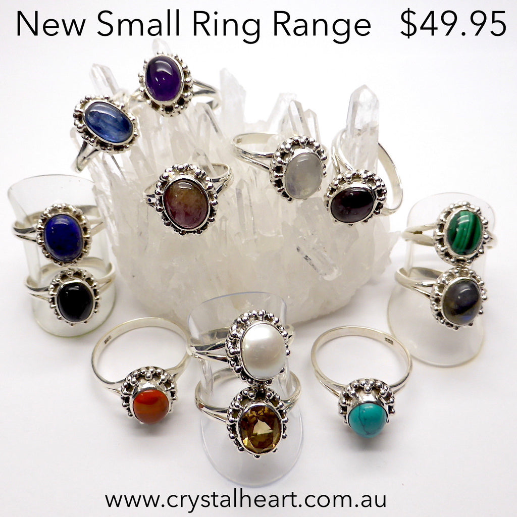 Amethyst Cabochon Ring | 925 Sterling Silver | Lovely small ring | Size 5,6,7,8,9,10 | Crystal Heart Melbourne Australia since 1986