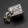  Prayer Locket Box Shaped Pendant | 925 Silver | Gauntlet and Cross | Strong clasp on lid | Fancy Bale | Crystal Heart Melbourne Australia since 1986