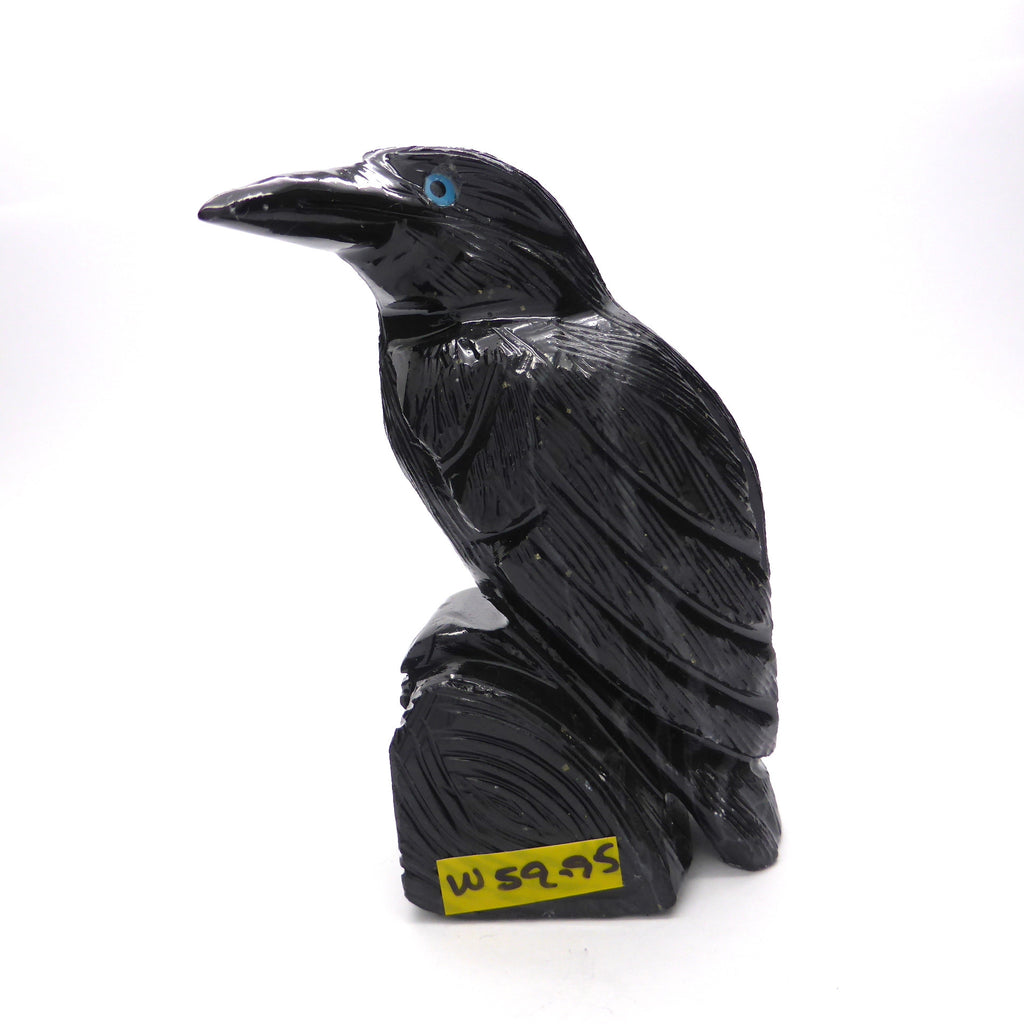 Raven Black Onyx Carving