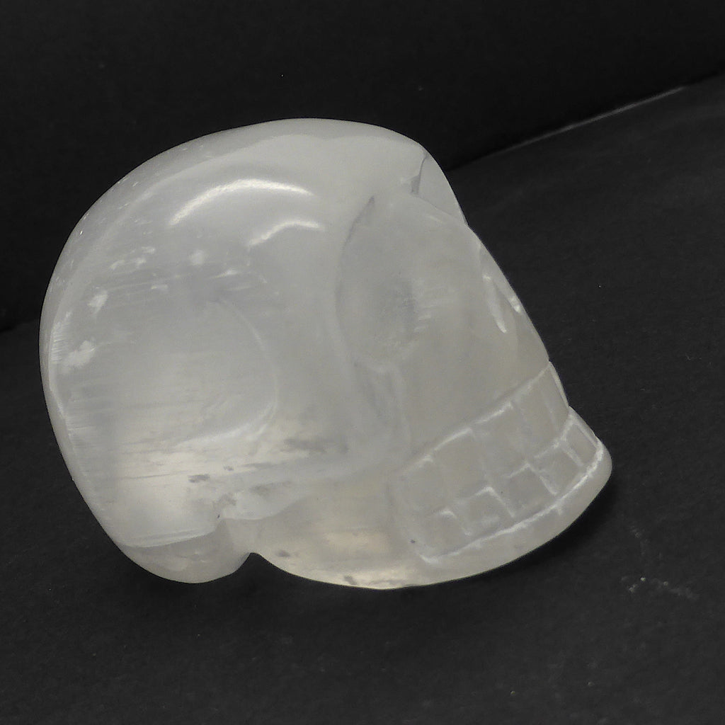 Crystal Skull | Carved Selenite Gemstone | Skulls symbolise deeper more eternal truths | Selenite is Angelic Consciousness | Crystal Heart Melbourne Australia since 1986