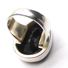 Load image into Gallery viewer, Genuine Black Onyx Faceted Teardrop Ring | Checkerboard Cut | 925 Sterling Silver | US Size 7 &amp; 8 | Wisdom Protection Empowerment | Crystal Heart Melbourne Australia 1986