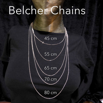Belcher chain | fine 2 mm links | 925 Sterling Silver | 40 cm 45 cm 50 cm 55 cm 60 cm 70 cm 80 cm  | Crystal Heart Melbourne Australia 1986