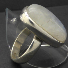 Load image into Gallery viewer, Ring Rainbow Moonstone | Free form Oblong | 925 Silver | Classic Sturdy Setting | US Size 7 | Star Stone Cancer Libra Scorpio | Crystal Heart Melbourne Australia since 1986