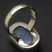 Load image into Gallery viewer, Ring Rainbow Moonstone | Free form Oblong | 925 Silver | Classic Sturdy Setting | US Size 7 | Star Stone Cancer Libra Scorpio | Crystal Heart Melbourne Australia since 1986