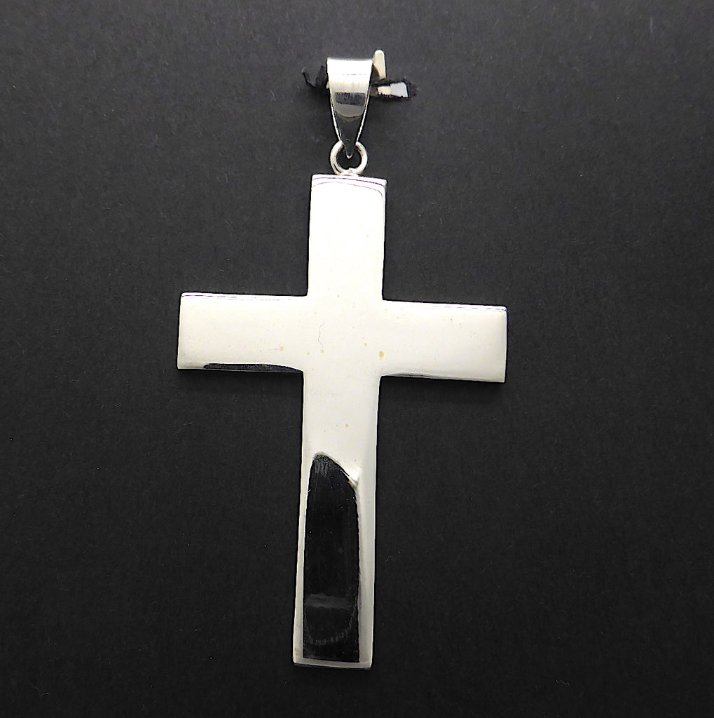 Large Cross Pendant | 925 Sterling Silver | Strong Proportions | Christian Symbol | Crystal Heart Melbourne Australia since 1986