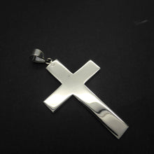 Load image into Gallery viewer, Large Cross Pendant | 925 Sterling Silver | Strong Proportions | Christian Symbol | Crystal Heart Melbourne Australia since 1986