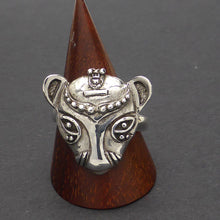 Load image into Gallery viewer, Bastet Egyptian Cat Ring, 925 Silver or Vermeil
