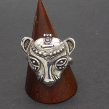 Load image into Gallery viewer, Bastet Ancient Egyptian Cat Ring, 925 Sterling Silver
