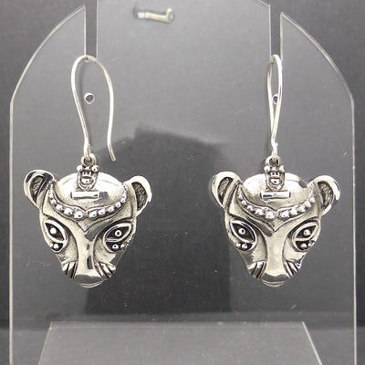 Bastet Cat Earring, Ancient Egypt, 925 Silver