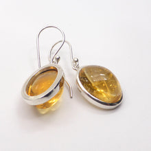 Load image into Gallery viewer, Citrine Earring Cabochon Oval | Large genuine stones with some inclusions | 925 Sterling Silver | Abundant Energy Repel Negativity | Aries Gemini Leo Libra | Crystal Heart Melbourne Australia  since 1986
