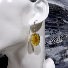 Load image into Gallery viewer, Citrine Earring Cabochon Oval | Large genuine stones with some inclusions | 925 Sterling Silver | Abundant Energy Repel Negativity | Aries Gemini Leo Libra | Crystal Heart Melbourne Australia  since 1986
