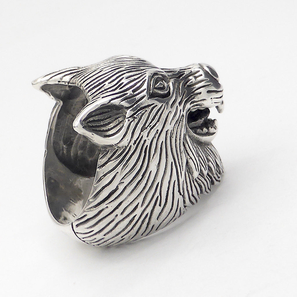 Wolf Head Pendant | Wolf's Head Ring | 925 Sterling Silver | Fantastic life like detail in Silver Work | Crystal Heart Melbourne since 1986  | Fenrir | Shaman | Shapeshifter | Lupus