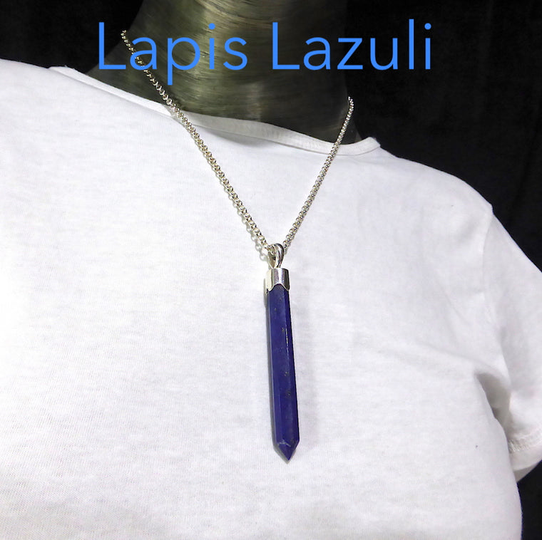 Lapis Lazuli Pencil Pendant | 925 Silver mj2