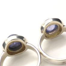 Load image into Gallery viewer, Tanzanite Ring Round Cabochon | Nice blue touch of violet | 925 Sterling Silver | Besel set | US Size 5.75, 6.75 | EU Size 51,54 | Highest Spiritual potential | Crystal Heart Melbourne Gemstones since 1986