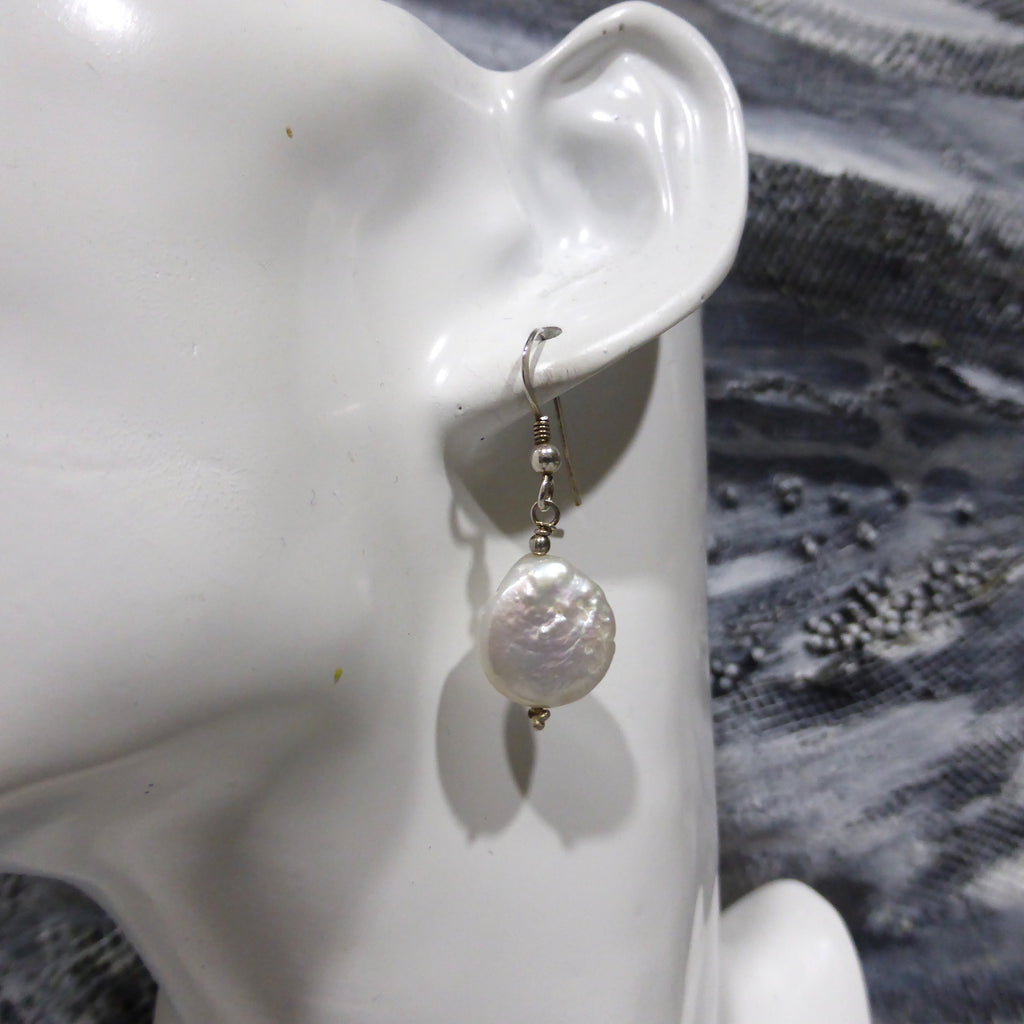 Natural White Pearl Coins| 925 Sterling Slver | Fair Trade | Crystal Heart Melbourne Australia since 1986
