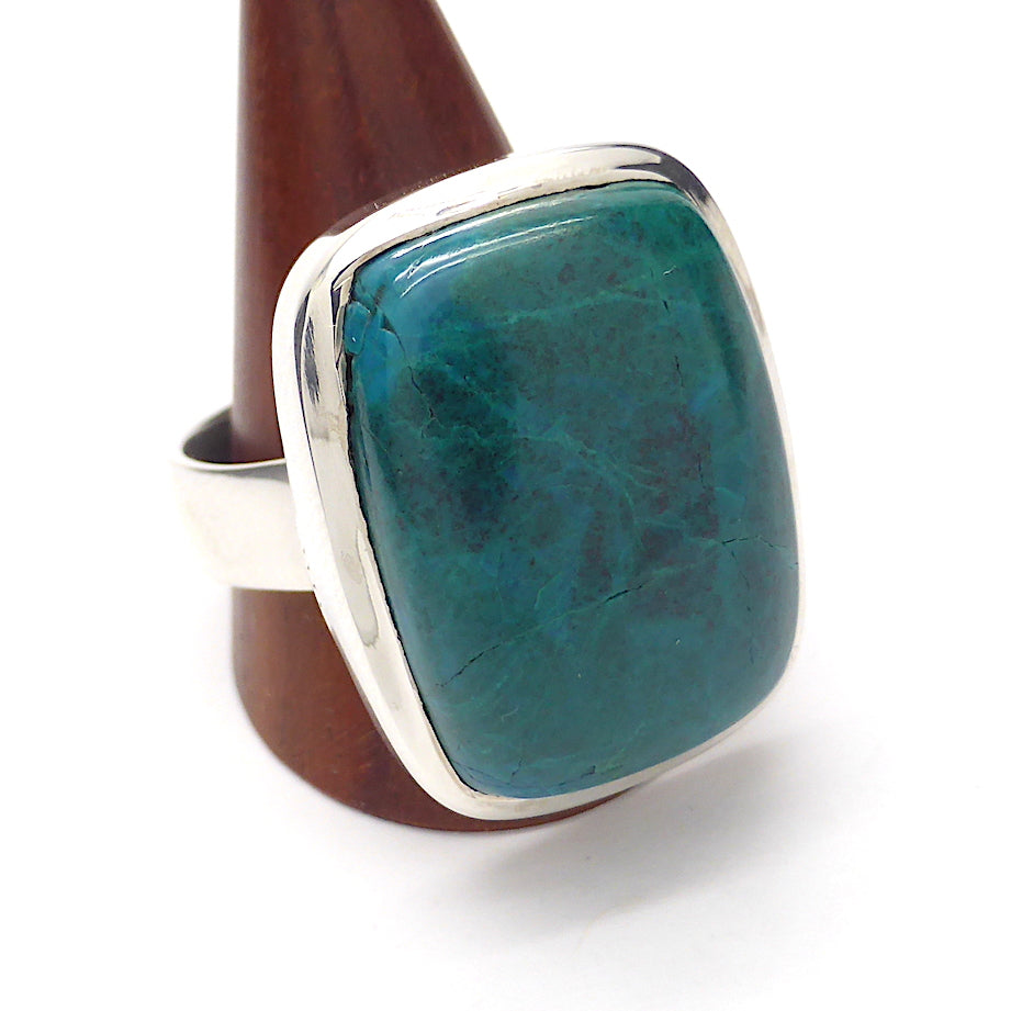  Chrysocolla Cabochon | US Size 9 | 925 Sterling Silver | reduced price | Crystal Heart Melbourne Australia since 1986