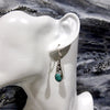 Turquoise Earrings, Oval Cab, 925 Sterling Silver filigree | Secure Lever Hooks | Lovely Style and Stone | Crystal Heart Melbourne Australia since 1986