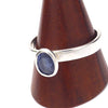 Sapphire Ring | Genuine Natural Untreated Blue from Sri Lanka | 925 Sterling Silver | Faceted Oval 6 x 7 mm | Stackable rings | US Size 7.25 | UK Size O | Crystal Heart Melbourne Australia since 1986 