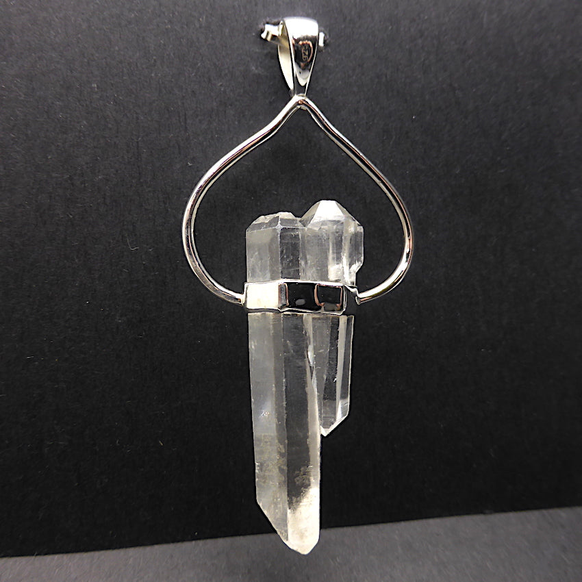 Soulmate Twin Quartz Crystal Pendant | Double Terminated | Triple Soulmate | 925 Sterling Silver  | Inner and outer Integration | Higher connection | Creativity | New Projects | Crystal Heart Melbourne Australia since 1986