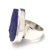Lapis Lazuli Raw Drusy Ring | Teardrop Stone | 925 Sterling Silver | US Size 7 | AUS Size N 1/2 | Natural stone deep blue spangled with Gold Pyrites | Classic setting, wide band | Sagittarius Libra Taurus Capricorn | Meditation | Mindfulness | Inner Truth | Genuine Gems from Crystal Heart Melbourne Australia since 1986
