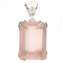 Load image into Gallery viewer, Rose Quartz Pendant | Faceted emerald Cut | Gem Quality ~ Flawless consistent Colour | 925 Sterling Silver | Star Stone Taurus Libra | Genuine Gemstones from Crystal Heart Melbourne since 1986
