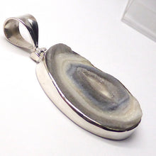 Load image into Gallery viewer, Druzy Chalcedony Pendant | Oval Cabochon | 925 Sterling Silver | Feminine Folds and Sparkling Quartz | Feminine Power | Soft loving expression &amp; communication | Genuine Gemstones from Crystal Heart Melbourne Australia since 1986
