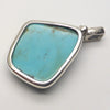 Turquoise Pendant | Raw Mexican Nugget | 925 Sterling Silver | Italian Design | Besel Set with oblong bail | Genuine Gems from Crystal Heart Melbourne since 1986