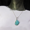 Turquoise Pendant | Raw Mexican Nugget | 925 Sterling Silver | Italian Design | Besel Set with oblong bail | Genuine Gems from Crystal Heart Melbourne since 1986