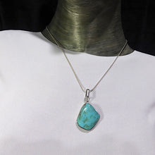 Load image into Gallery viewer, Turquoise Pendant | Raw Mexican Nugget | 925 Sterling Silver | Italian Design | Besel Set with oblong bail | Genuine Gems from Crystal Heart Melbourne since 1986