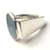 Aquamarine Ring, Postmodern Unisex Design, 925 Silver f1