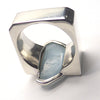 Aquamarine Ring, Postmodern Unisex Design, 925 Silver f1