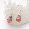 Rhodochrosite Bead Earrings | 925 Sterling Silver | Lovely | Leo Scorpio Stone | Crystal Heart Melbourne Australia since 1986