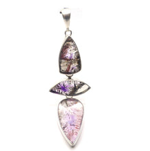 Load image into Gallery viewer, Super 7 Seven Pendant | 925 Sterling Silver | Large Oval | Espirito Santo | Amethyst Cacoxenite, Clear &amp; Smoky Quartz Goethite Lepidocrosite Rutile | Genuine gems from Crystal Heart Melbourne Australia since 1986
