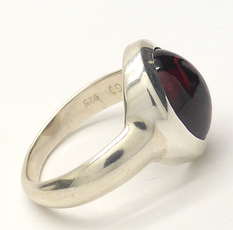 Garnet Ring Cabochon Oval 925 Silver p3