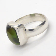 Load image into Gallery viewer, Green Tourmaline Ring | Oblong Cabochon | 925 Sterling Silver  | US Size 7 | AUS Size N1/2 | Energise unblock the Heart | Leo Scorpio Sagittarius Star stone | Genuine Gems from Crystal Heart Australia since 1986