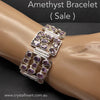 Stunning Amethyst Bracelet | 925 Sterling Silver | 5 panels and 39 faceted Amethysts, all nice stones | On Sale to clear stock | Genuine gems from Crystal Heart Carlton Australia since 1986