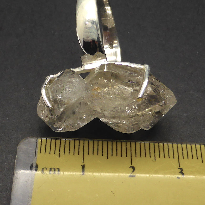 Herkimer Diamond (Tibetan) Ring, 925 Silver gj5