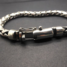 Load image into Gallery viewer, Bracelet 925 Sterling Silver Snake Chain | Oval Cross Section | Strong Push Pull Clasp | Masculine style with a touch of class | Crystal Heart Melbourne Australia since 1986