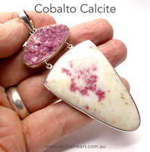 Load image into Gallery viewer, Lovely Cobaltoan or Cobalt Calcite Pendant | Natural Uncut Cluster | Lovely crystals  Perfect Pink Heart Healing colour | 925 Sterling Silver | Genuine Gems from Crystal Heart Melbourne Australia since 1986